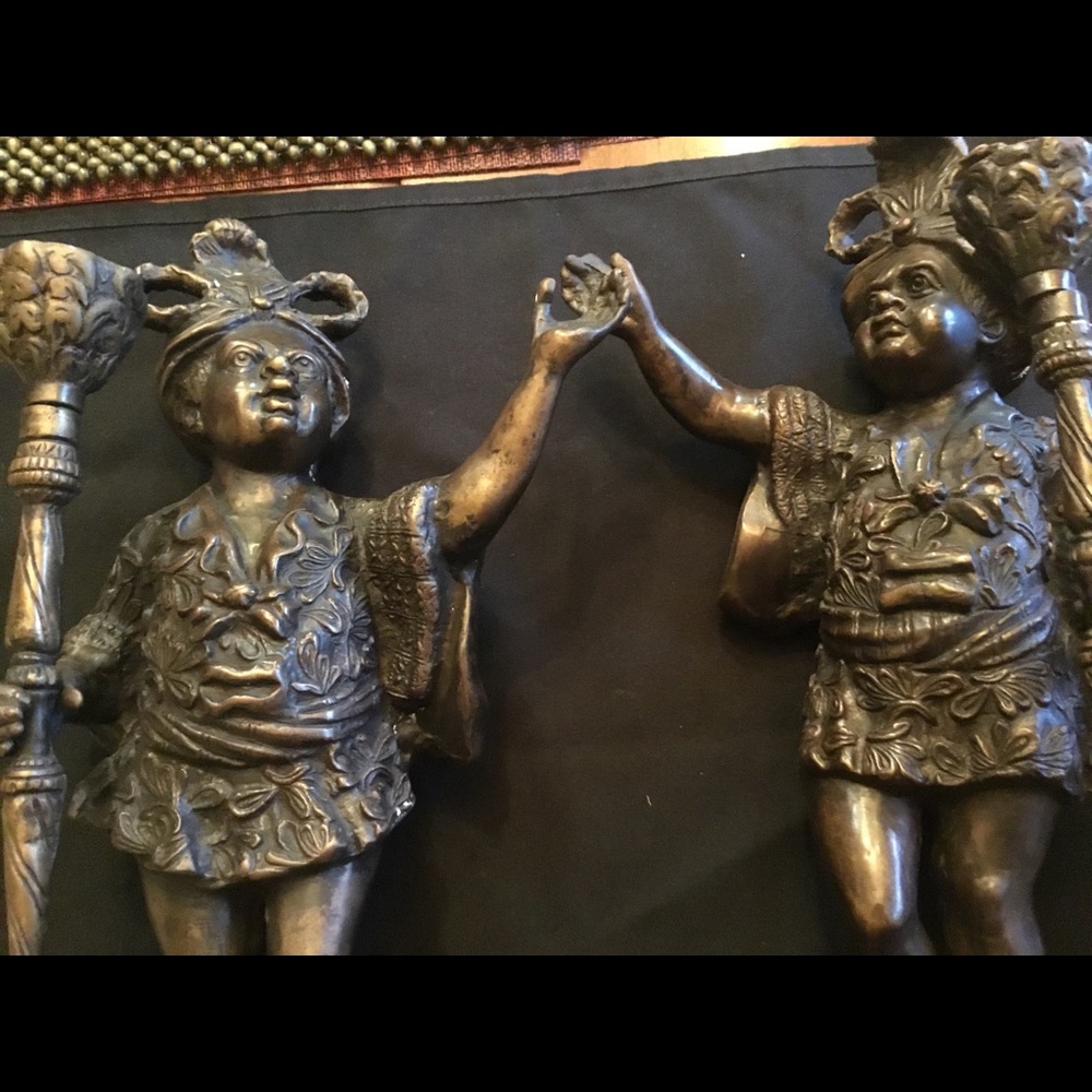 African Tribal Heavy Bronze Statue Sculptures 15” - Picture 5 of 8